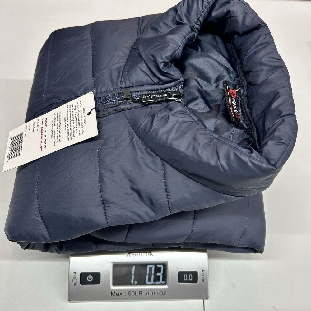 Alpine Swiss Mens XXL Clark Lightweight Puffer Vest Jacket Navy Outdoor Ski - Picture 13 of 13
